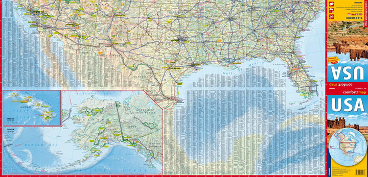Carte routière plastifiée - États-Unis | Express Map carte pliée Express Map 