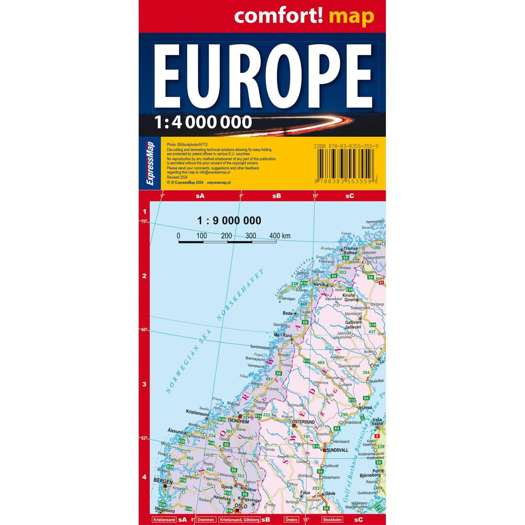 Carte routière plastifiée - Europe | Express Map carte pliée Express Map 