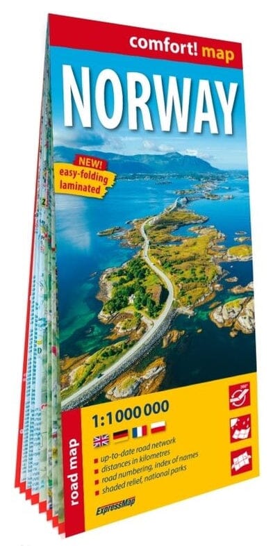 Carte routière plastifiée - Norvège | Express Map carte pliée Express Map 