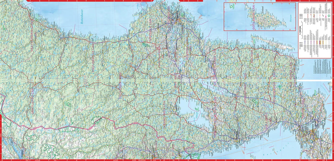 Carte routière plastifiée - Suède | Express Map carte pliée Express Map 