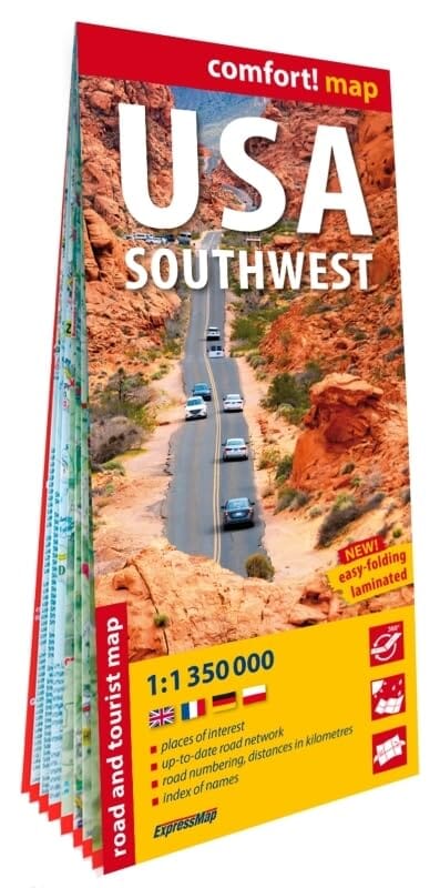 Carte routière plastifiée - USA Sud Ouest | Express Map carte pliée Express Map 