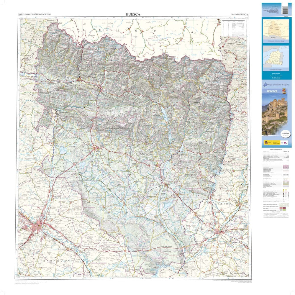 Carte routière provinciale n° 22 - Huesca (Aragon, Espagne) | CNIG carte pliée CNIG 