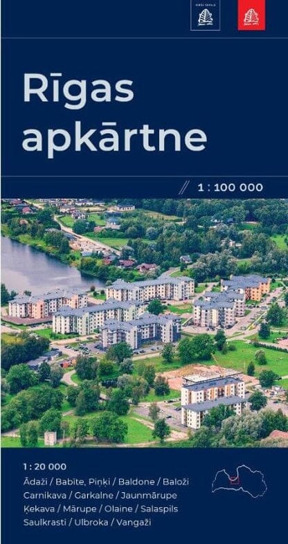 Carte routière - Riga et environs | Jana Seta carte pliée Jana Seta 