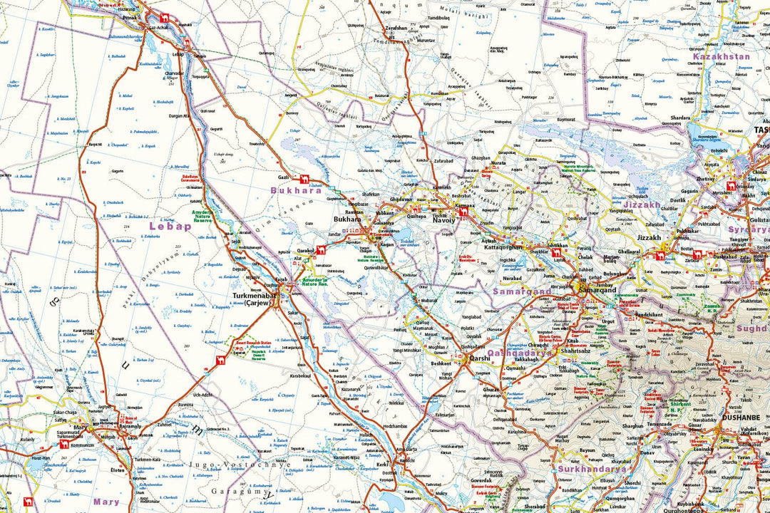 Carte routière - Route de la Soie, à travers l'Asie centrale jusqu'en Chine | Reise Know How carte pliée Reise Know-How 