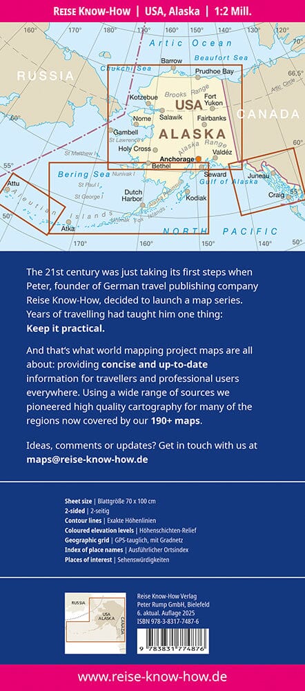 Carte routière USA n° 11 - Alaska | Reise Know How carte de voyage Reise Know-How 