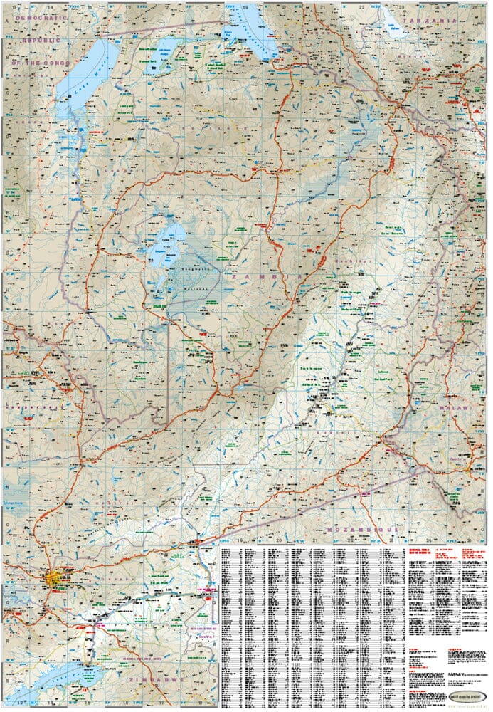 Carte routière - Zambie | Reise Know How carte pliée Reise Know-How 