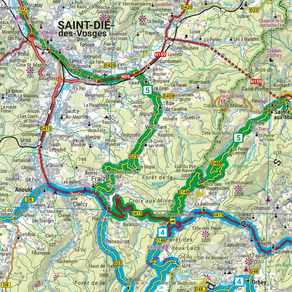 Carte spéciale moto - Vosges | Freytag & Berndt carte pliée Freytag & Berndt 