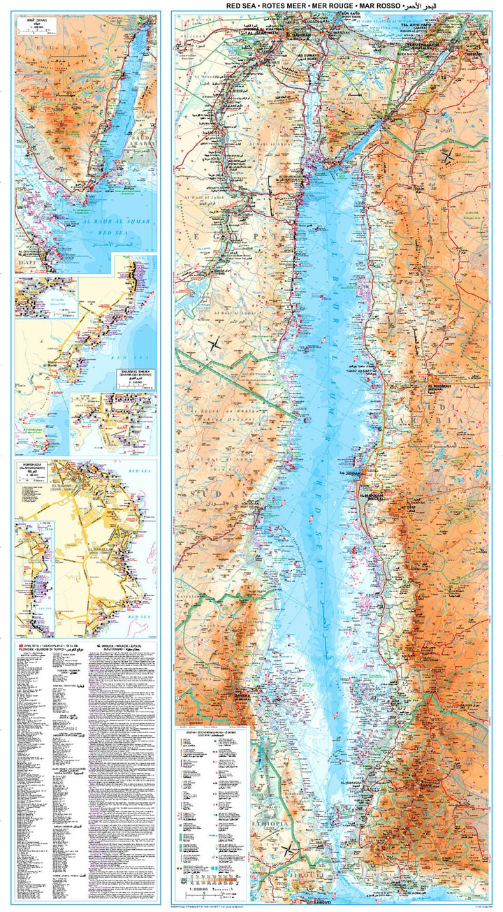 Carte spéciale plongée - Mer Rouge | Gizi Map carte pliée Gizi Map 