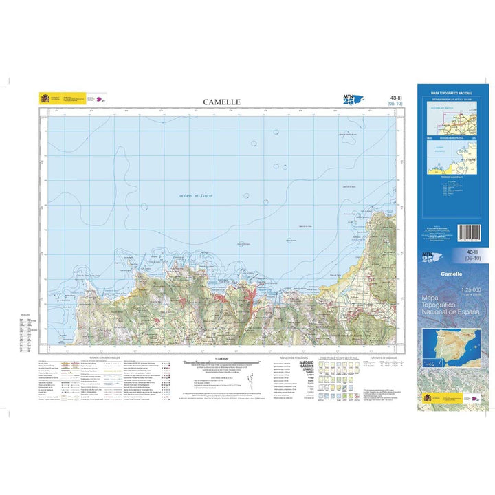 Carte topographique de l'Espagne n° 0043.3 - Camelle | CNIG - 1/25 000 carte pliée CNIG 