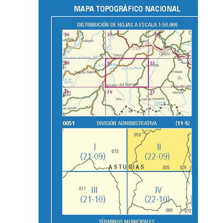 Carte topographique de l'Espagne n° 0051.2 - Belmonte / Balmonte 1/25 | CNIG - 1/25 000 carte pliée CNIG 