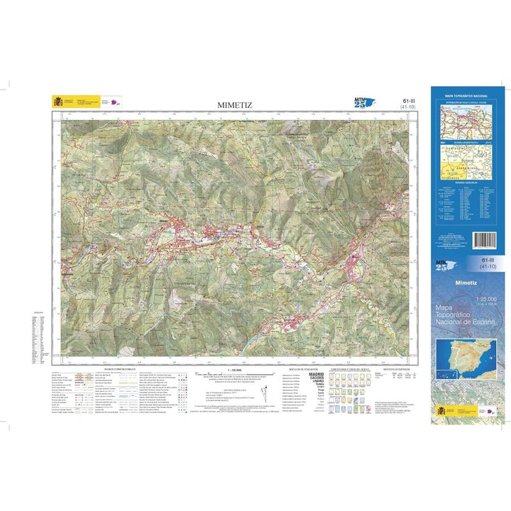 Carte topographique de l'Espagne n° 0061.3 - Mimetiz | CNIG - 1/25 000 carte pliée CNIG 