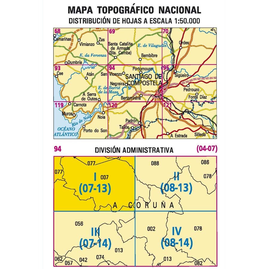 Carte topographique de l'Espagne n° 0094.1 - San Vicenzo | CNIG - 1/25 000 carte pliée CNIG 