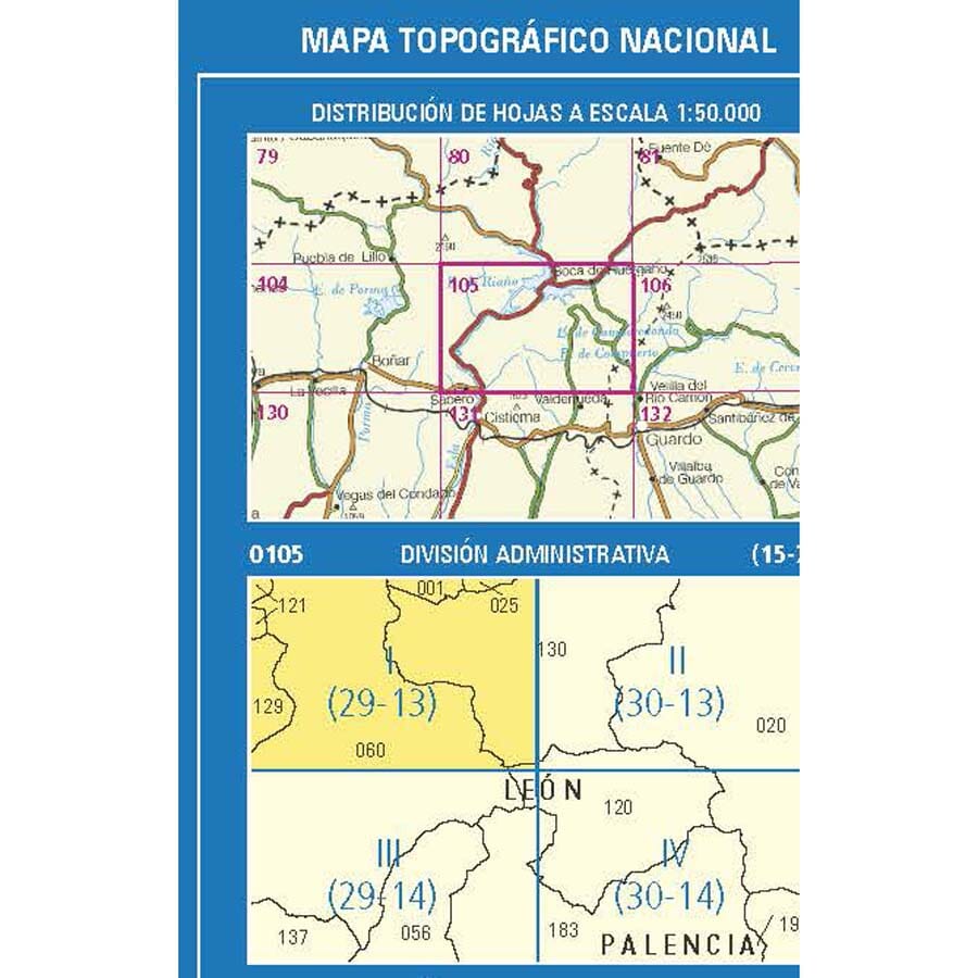 Carte topographique de l'Espagne n° 0105.1 - Lois | CNIG - 1/25 000 carte pliée CNIG 