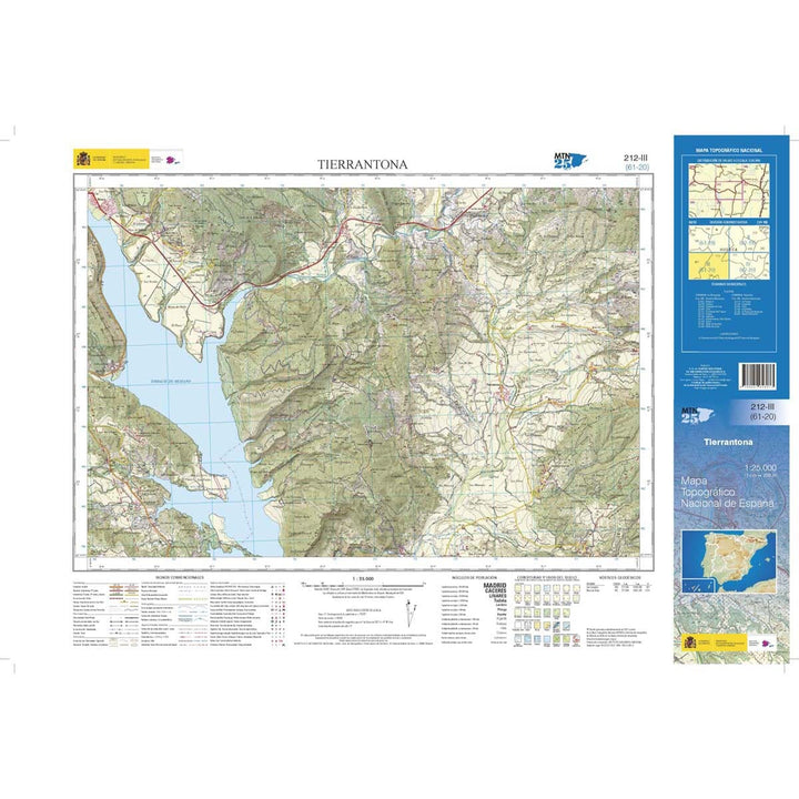 Carte topographique de l'Espagne n° 0212.3 - Tierrantona | CNIG - 1/25 000 carte pliée CNIG 