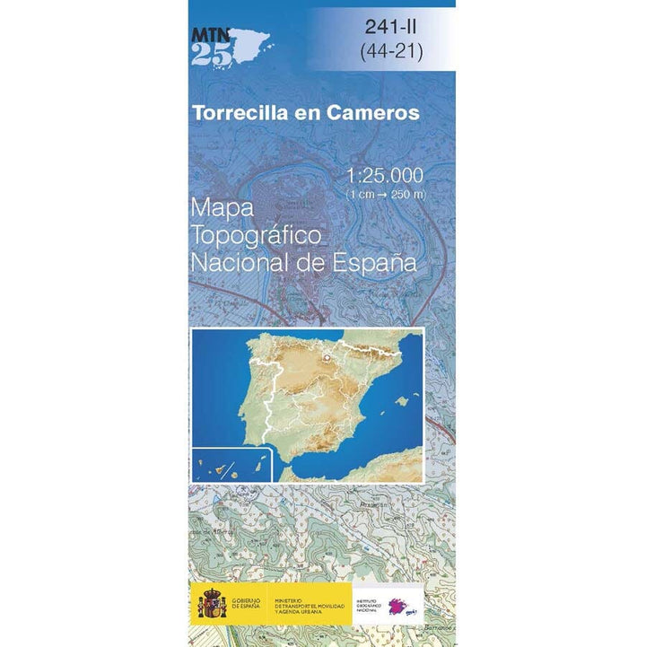 Carte topographique de l'Espagne n° 0241.2 - Torrecilla en Cameros | CNIG - 1/25 000 carte pliée CNIG 