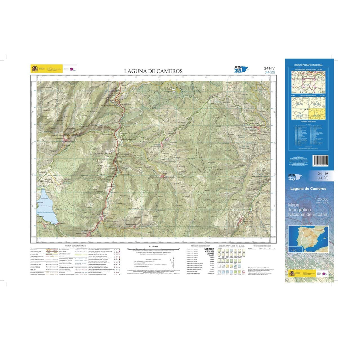 Carte topographique de l'Espagne n° 0241.4 - Laguna de Cameros | CNIG - 1/25 000 carte pliée CNIG 