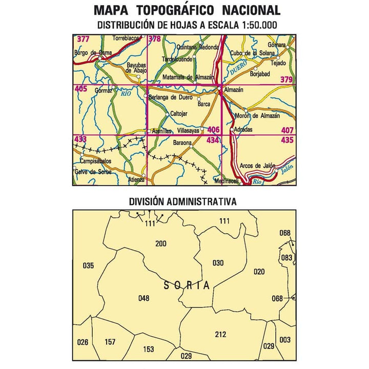 Carte topographique de l'Espagne n° 0406 - Almazán | CNIG - 1/50 000 carte pliée La Compagnie des Cartes - Le voyage et la randonnée 