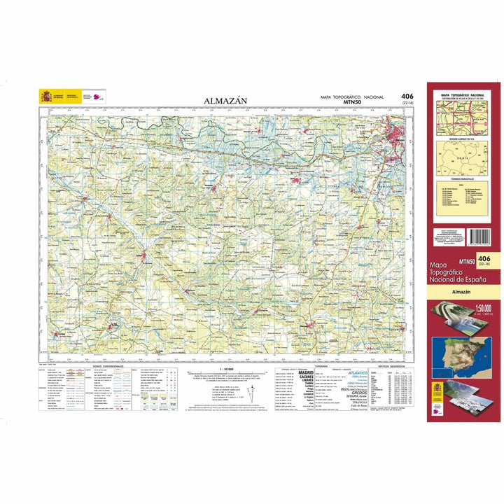 Carte topographique de l'Espagne n° 0406 - Almazán | CNIG - 1/50 000 carte pliée La Compagnie des Cartes - Le voyage et la randonnée 