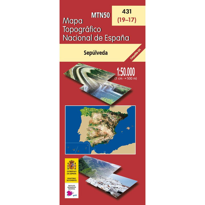 Carte topographique de l'Espagne n° 0431 - Sepúlveda | CNIG - 1/50 000 carte pliée CNIG 