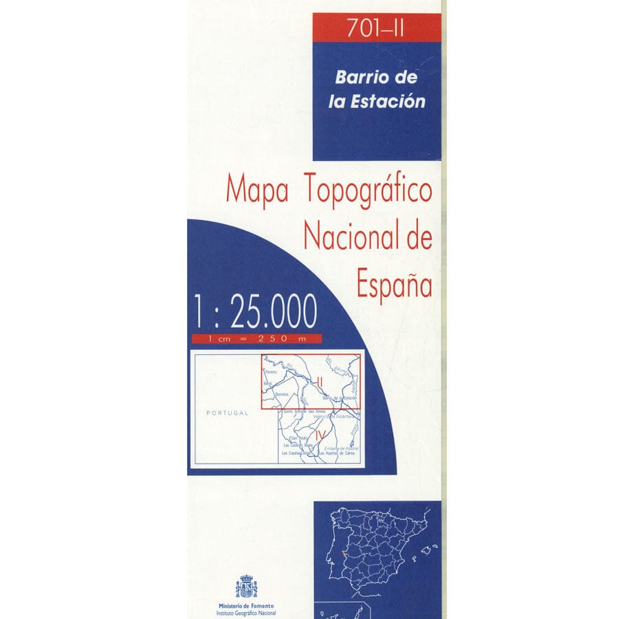 Carte topographique de l'Espagne n° 0701.2 - Barrio de la Estación | CNIG - 1/25 000 carte pliée CNIG 