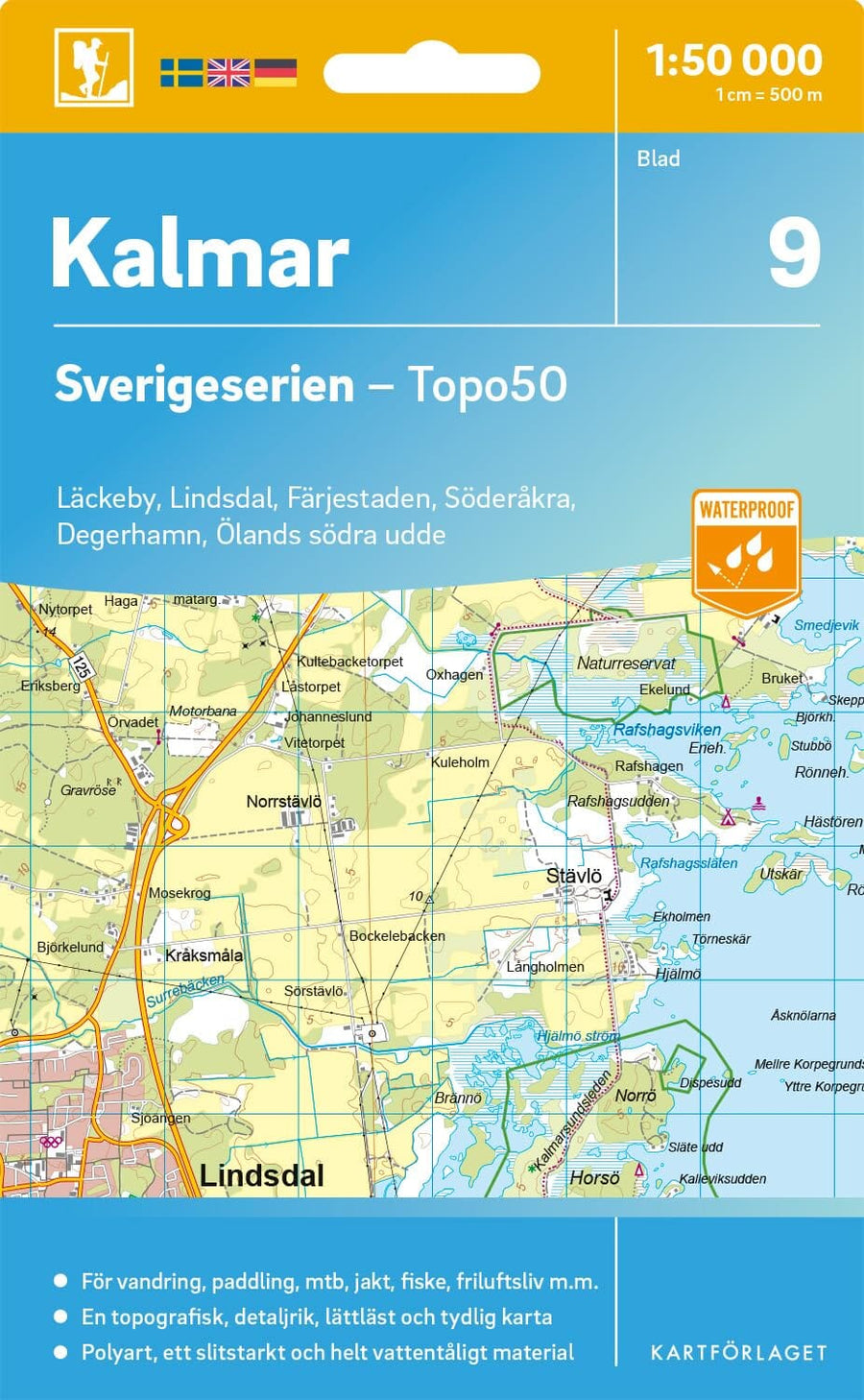 Carte topographique n° 09 - Kalmar (Suède) | Norstedts - Sverigeserien carte pliée Norstedts 