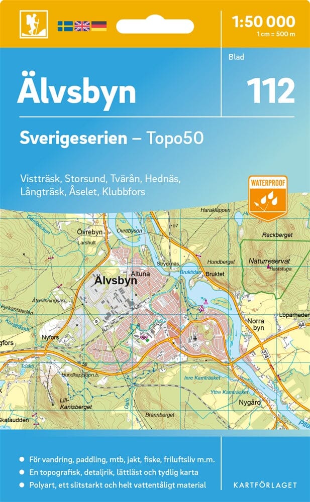 Carte topographique n° 112 - Älvsbyn (Suède) | Norstedts - Sverigeserien carte pliée Norstedts 