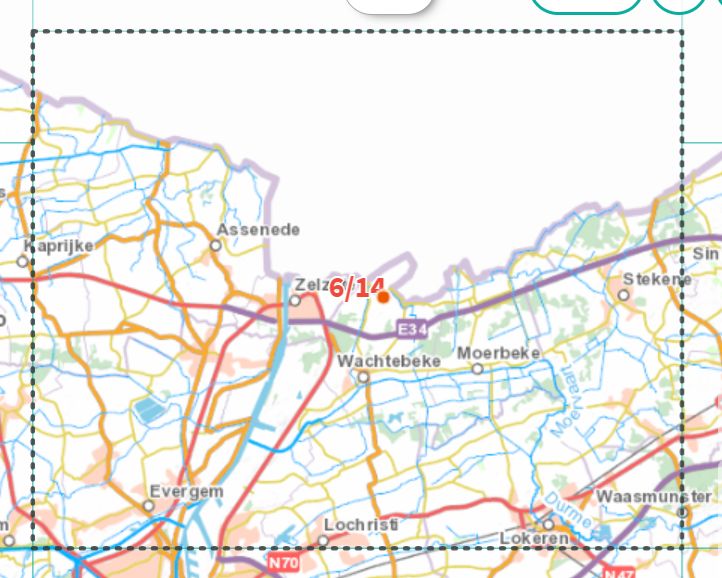 Carte topographique n° 14-06 - Zelzate (Belgique) | NGI - 1/50 000 carte pliée IGN Belgique 