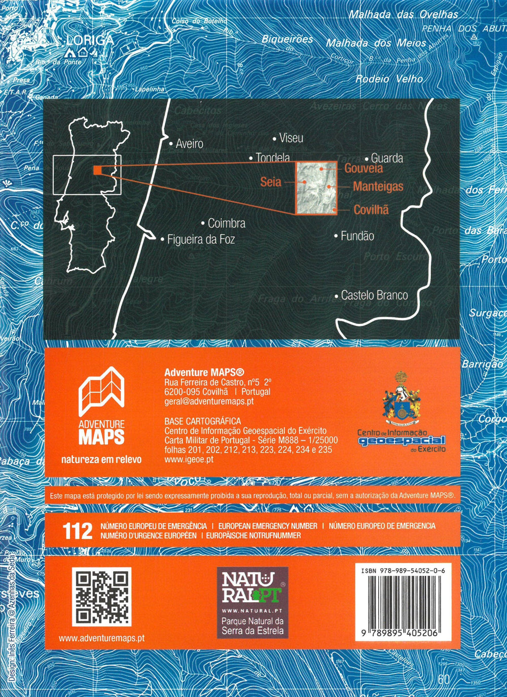 Carte topographique - Parque Natural da Serra da Estrela (Portugal) | Adventure Maps carte pliée Adventure Maps 