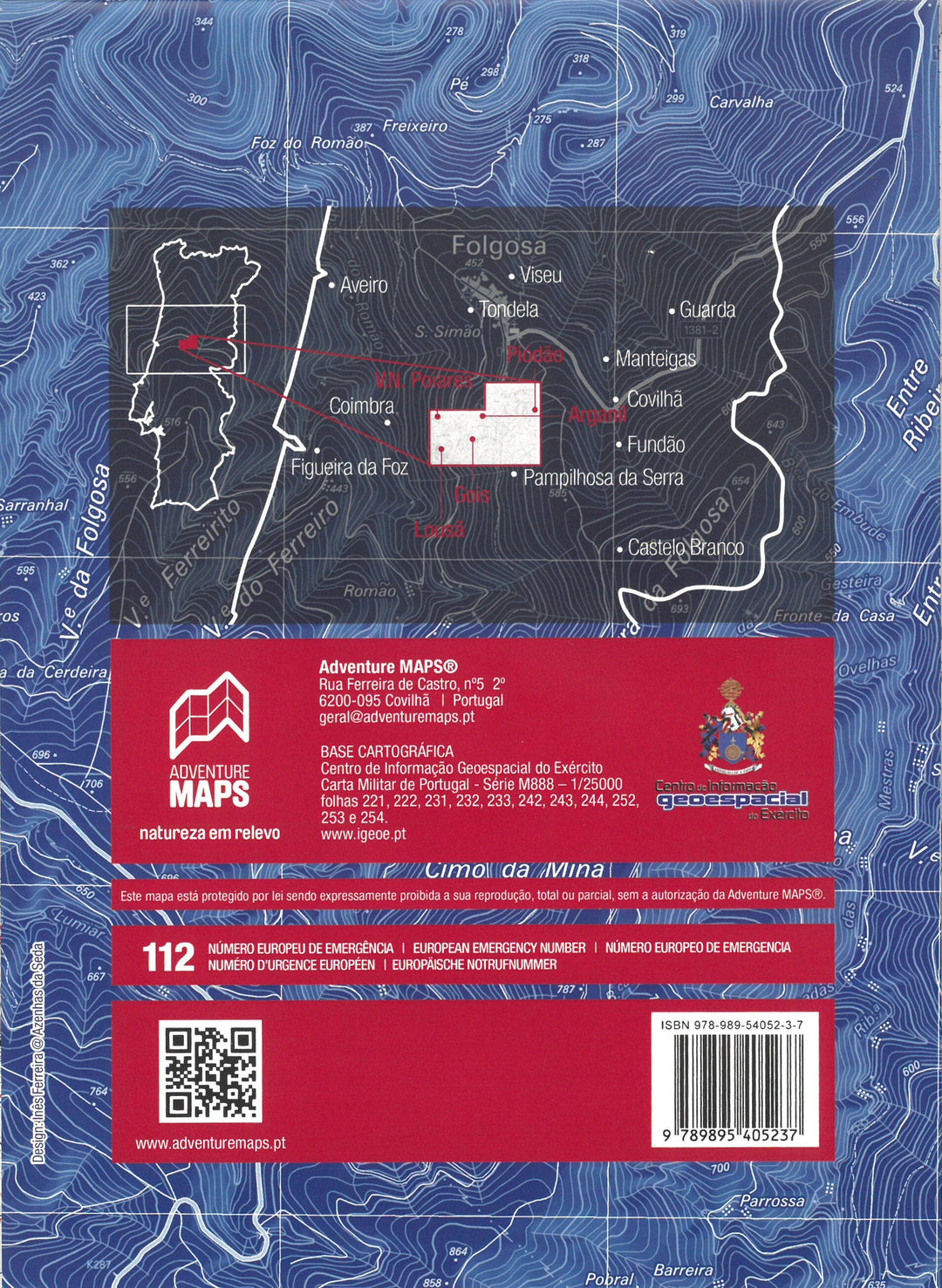 Carte topographique - Serras da Lousa e Açor (Portugal) | Adventure Maps carte pliée Adventure Maps 