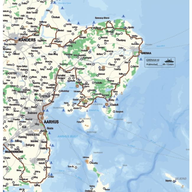 Carte touristique - Danemark & Route Marguerite | Scanmaps carte pliée Scanmaps 