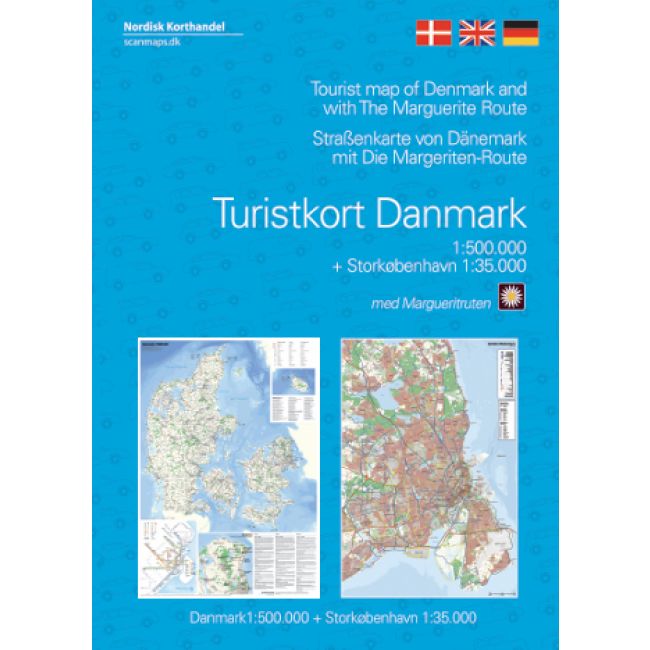 Carte touristique - Danemark & Route Marguerite | Scanmaps carte pliée Scanmaps 