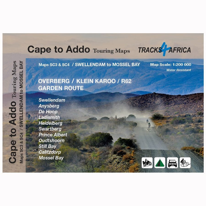 Carte touristique imperméable - Swellendam to Mossel Bay (Afrique du Sud) | Tracks4Africa carte pliée Tracks4Africa 