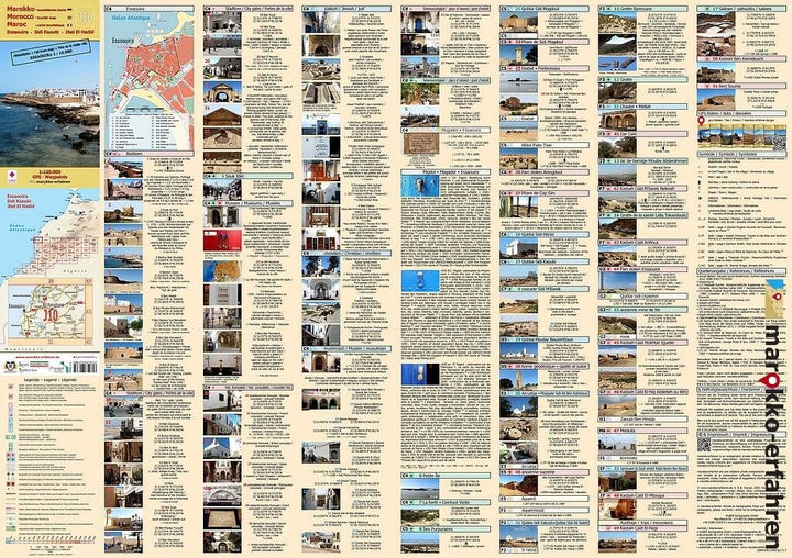 Carte touristique J10 - Essaouira, Sidi-Kaouki, Jbel-El-Hadid (Maroc) | Huber carte pliée Huber 