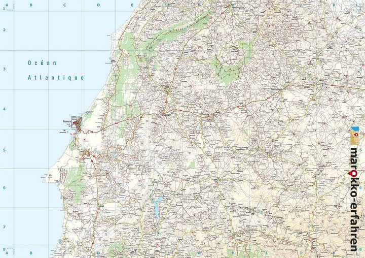 Carte touristique J10 - Essaouira, Sidi-Kaouki, Jbel-El-Hadid (Maroc) | Huber carte pliée Huber 