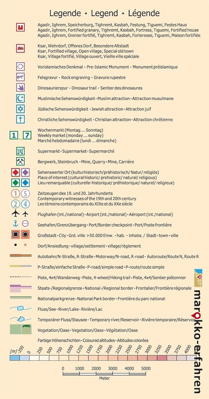 Carte touristique N10 - Aït Bouguemez, MSemrir, Boumalne Dadès, Kelaa MGouna (Maroc) | Huber carte pliée Huber 