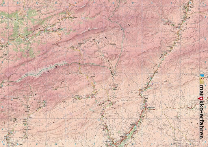 Carte touristique N10 - Aït Bouguemez, MSemrir, Boumalne Dadès, Kelaa MGouna (Maroc) | Huber carte pliée Huber 