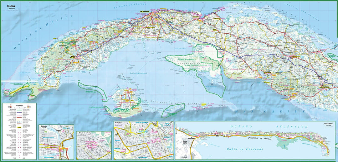 Carte touristique plastifiée - Cuba | TerraQuest carte pliée Terra Quest 