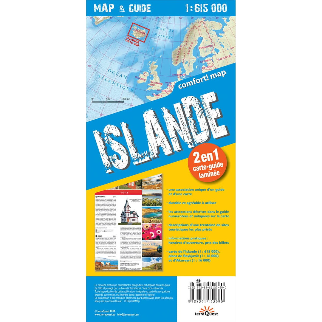 Carte touristique plastifiée XXL - Islande | TerraQuest carte pliée Terra Quest 