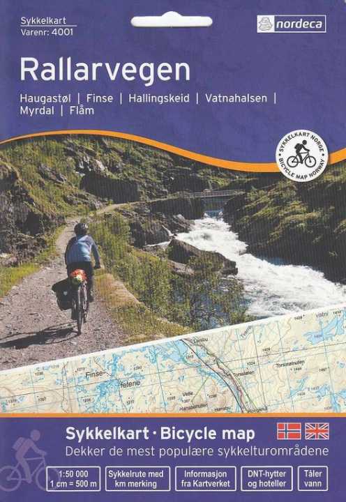 Carte vélo - Rallarvegen (Norvège) | Nordeca carte pliée Nordeca 