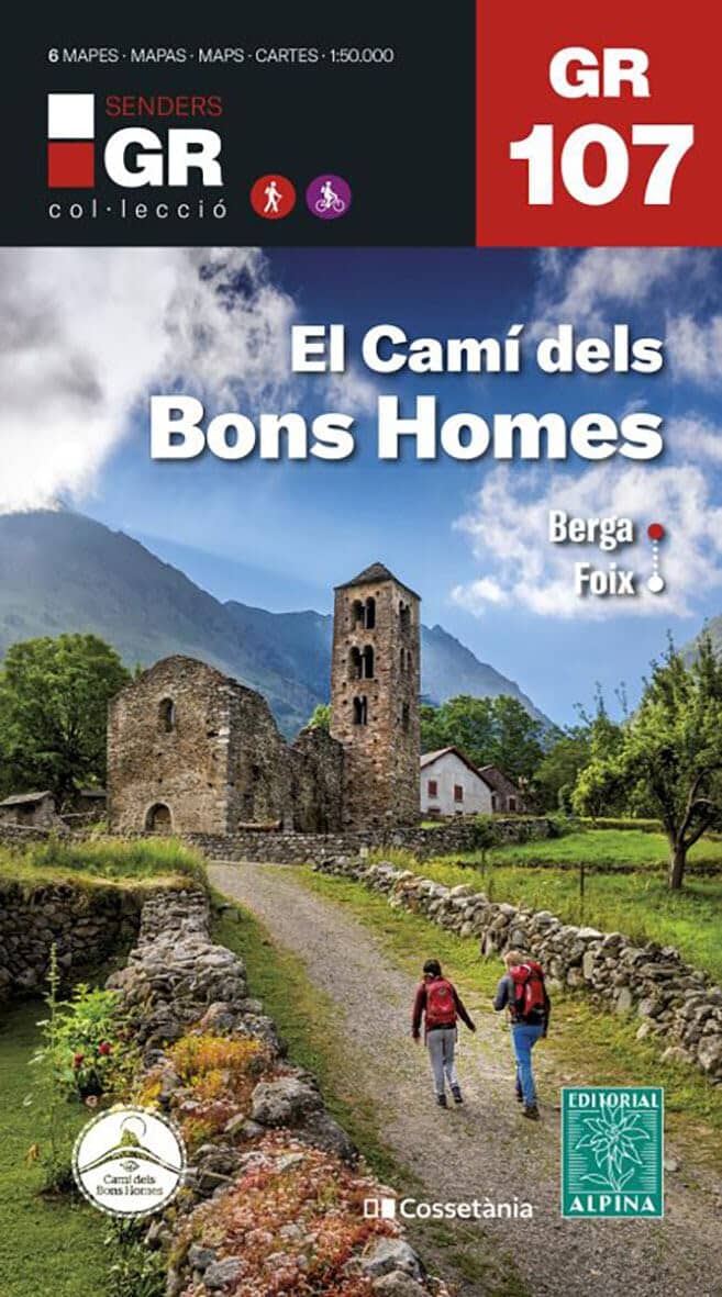 Cartes de randonnée - Chemin des Bonshommes, de Berga à Foix - GR107 (Pyrénées Orientales) | Editorial Alpina carte pliée Editorial Alpina 