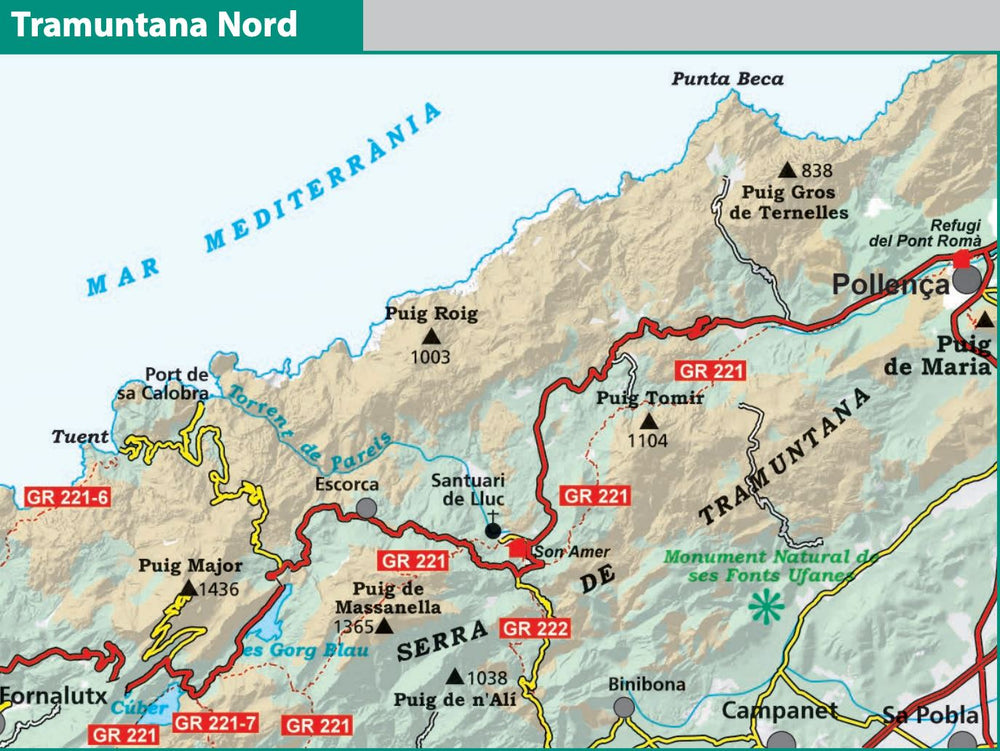 Cartes de randonnée - Tramuntana Nord (Majorque, Baléares) | Alpina carte pliée Editorial Alpina 