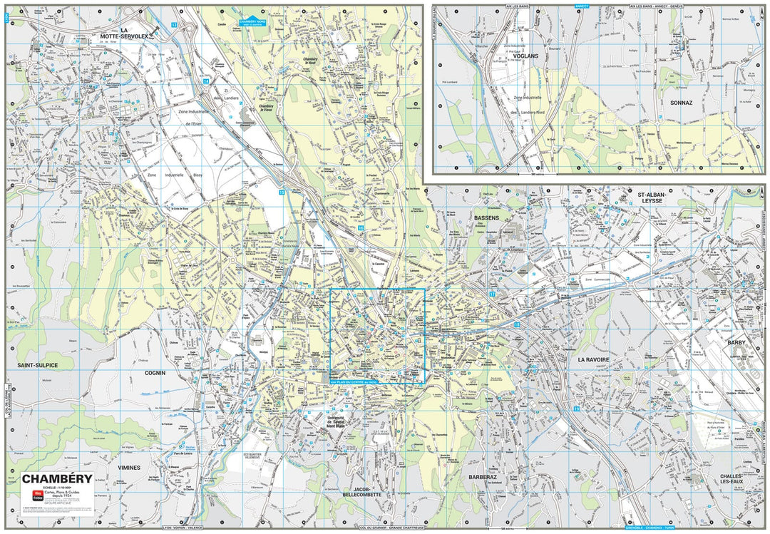 Chambéry, Savoie - Plan de ville | Blay Foldex carte pliée Blay Foldex 