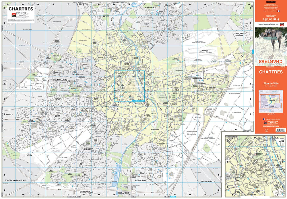 Chartres, Eure-et-Loir - Plan de ville | Blay Foldex carte pliée Blay Foldex 