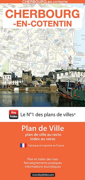 Cherbourg-en-Cotentin, Manche - Plan de ville | Blay Foldex carte pliée Blay Foldex 