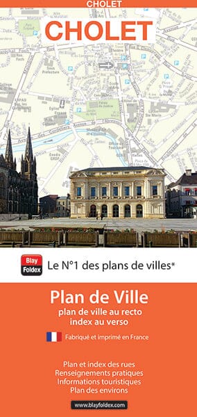 Cholet, Maine-et-Loire - Plan de ville | Blay Foldex carte pliée Blay Foldex 