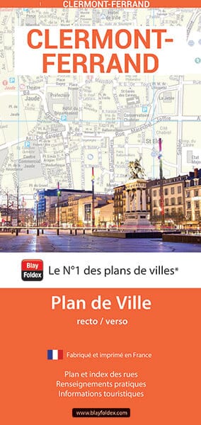 Clermont-Ferrand, Puy-de-Dôme - Plan de ville | Blay Foldex carte pliée Blay Foldex 