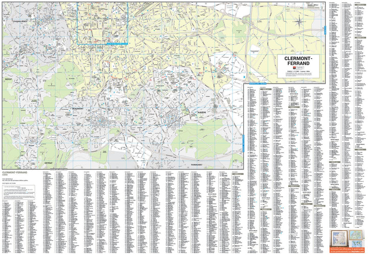 Clermont-Ferrand, Puy-de-Dôme - Plan de ville | Blay Foldex carte pliée Blay Foldex 