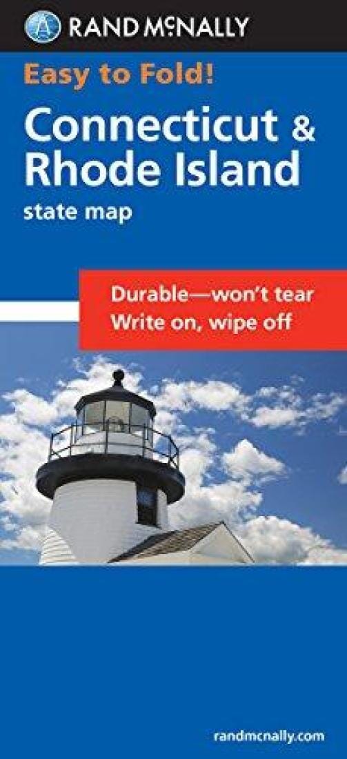 Connecticut et Rhode Island, carte facile à plier | Rand McNally carte pliée Rand McNally 