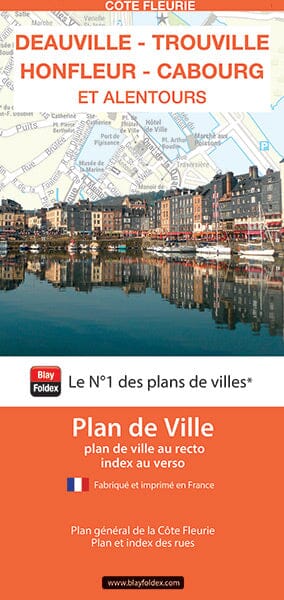 Deauville, Trouville-sur-Mer et Honfleur, Calvados - Plan de ville | Blay Foldex carte pliée Blay Foldex 