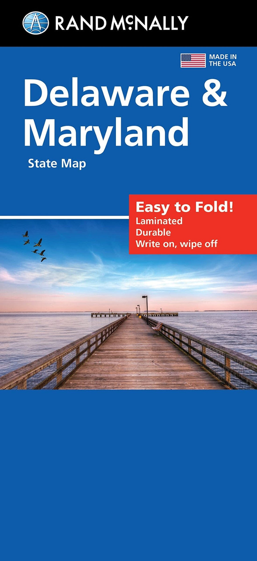 Delaware et Maryland, carte facile à plier | Rand McNally carte pliée Rand McNally 